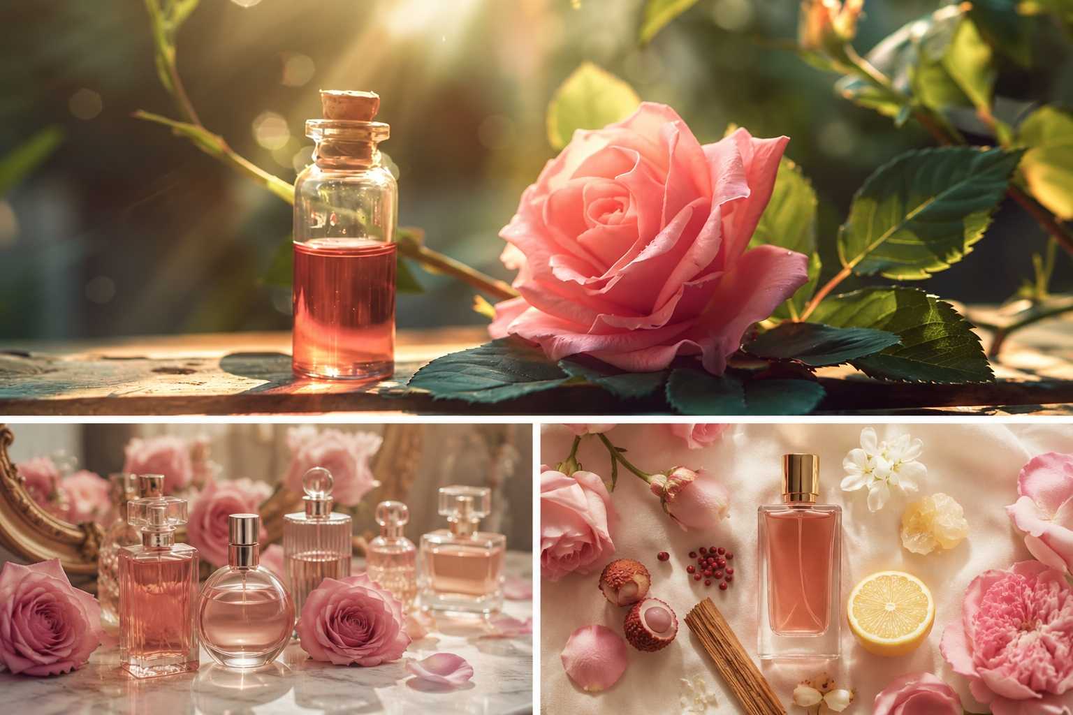 Rose perfume guide featuring rose oil, fragrance