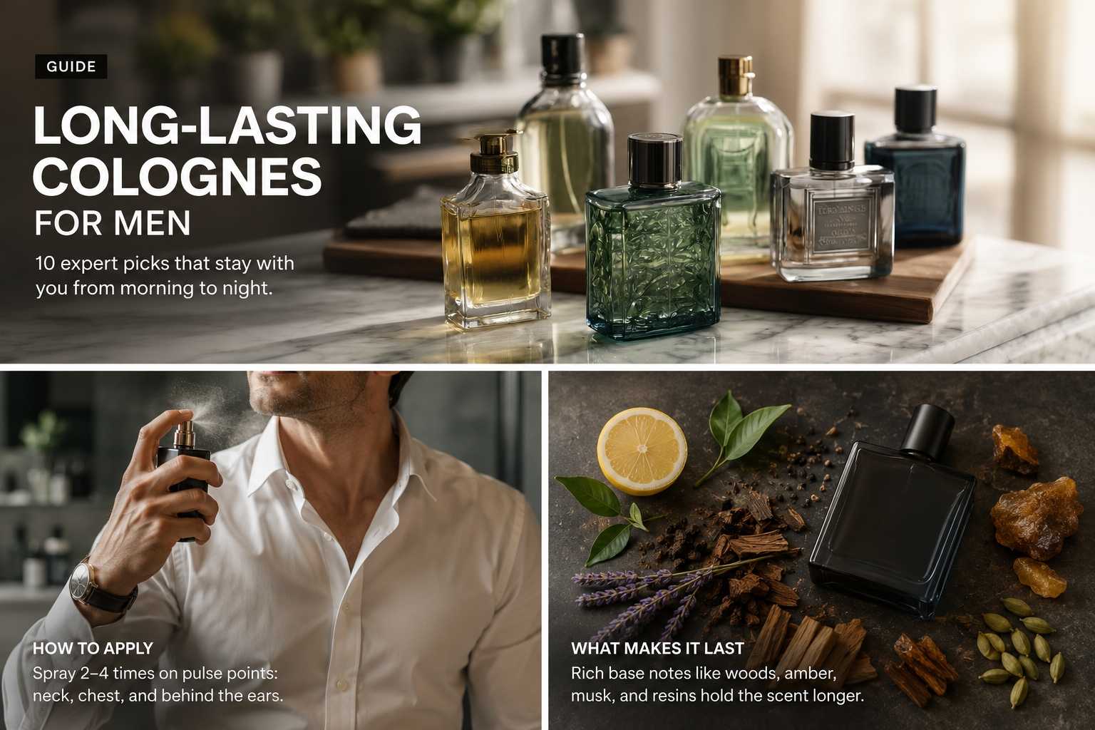 long lasting colognes for men guide collage