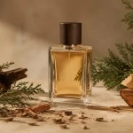 Cedarwood perfume with wood and foliage