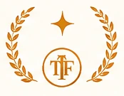 Gold laurel wreath with a star and Fragrance Foundation monogram